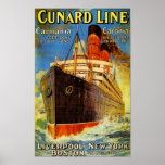 Cunard Line ~ Carmania and Caronia Print
