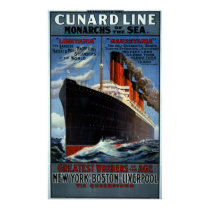 Cunard Line Monarchs of the Sea posters