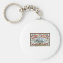 Cunard Line New York Liverpool 1875 Key Chains