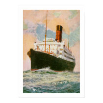 Cunard Liner Ascania at Sea posters