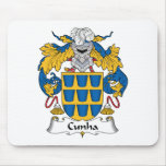 Cunha Family Crest mousepads