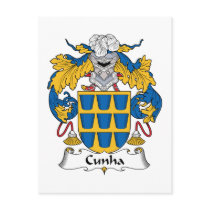 Cunha Family Crest Post Cards