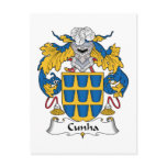 Cunha Family Crest Post Cards