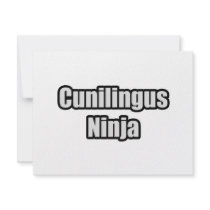 Cunilingus Ninja invitations by Funny_MoFo_Shirts Cunilingus Ninja invitations