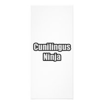 Cunilingus Ninja rack cards by Funny_MoFo_Shirts Cunilingus Ninja rack cards