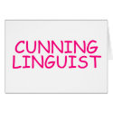 Cunning Linguist - funny offensive rude naughty cards by CarbonClothing Cunning Linguist - funny offensive rude naughty cards