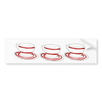 Cup and Saucer Bumper Sticker bumper stickers