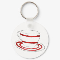 Cup and Saucer Keychain by ginyhogan Cup and Saucer Keychain