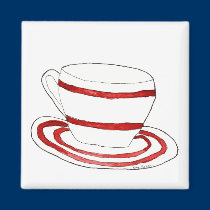 Cup and Saucer Magnet magnets