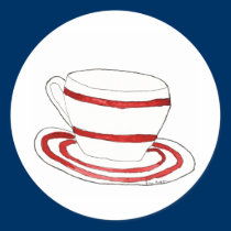Cup and Saucer Sticker stickers