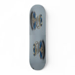 Cup and saucer with colorful designs skate board deck