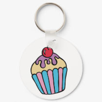 Cup Cake Key Ring keychains by littleamylee Cup Cake Key Ring keychains