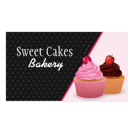 Cup Cakes Bakery Sweet Treats Business Card (front side)