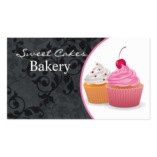 Cup Cakes Bakery Sweet Treats Business Card (front side)