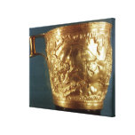 Cup, depicting a charging bull gallery wrap canvas