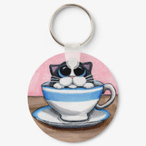 Cup O Kitty Keychain