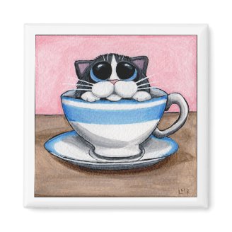 Cup O Kitty Magnet