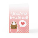 Cup of Bunny Invitation cards