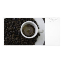 Cup of coffee/Cup of coffee Photo Card Template