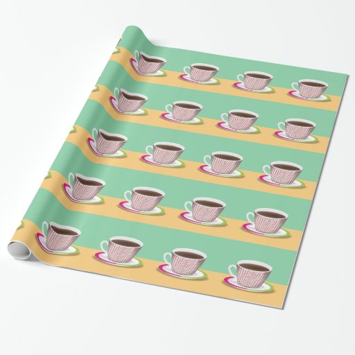 cup-of-coffee-wrapping-paper-zazzle