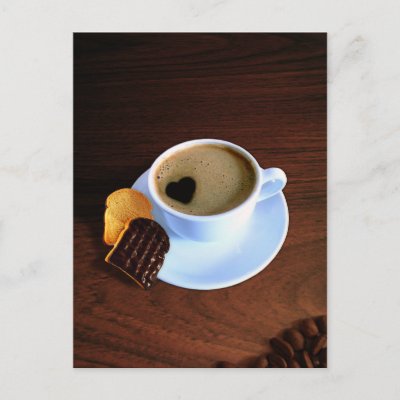 Cup Of Heart Coffee - Postcard