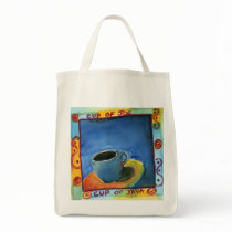 Cup of Java Cup of Joe Organic Grocery Bag by lakeerieartists Cup of Java Cup of Joe Organic Grocery Bag