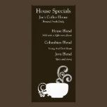 Cup Of Joe Menu Card rack cards