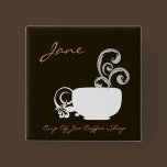 Cup Of Joe Name Badge Button buttons