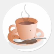 Cup of Kaffe coffee cup Stickers