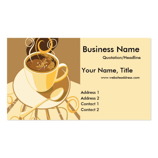 Cup of Latte 2 Business Cards