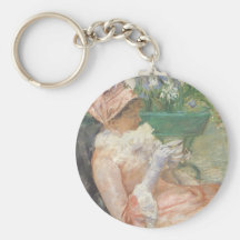 Cup of Tea by Mary Cassatt, Vintage Impressionism Key Chains