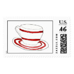 Cup & Saucer Custom Postage postage