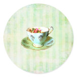 Cup &amp; Saucer Envelope Seal....sticker