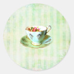 Cup & Saucer Envelope Seal....sticker