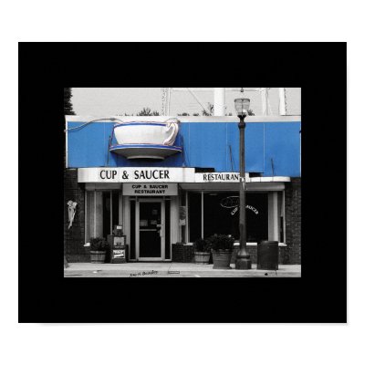 Cup & Saucer-Monterey Tennessee Print by bhbphotos
