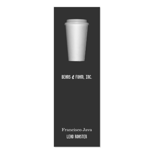 Cup To Go Coffee Business Card Template (front side)