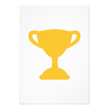 Cup trophy champion custom invitations