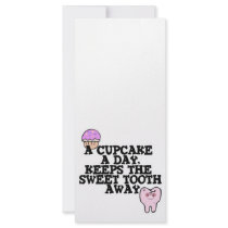 Cupcake A Day Sweet Tooth Away Custom Rack Card