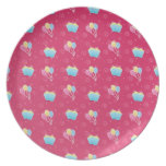 Cupcake and Balloons Pattern Party Plate