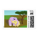 Cupcake and Butters the Elephants postage