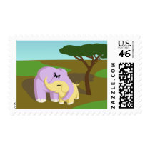 Cupcake and Butters the Elephants postage