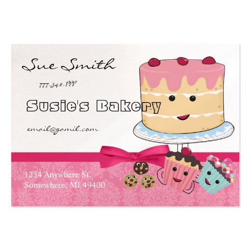 Cupcake and Cookies Bakery Business Card - (front side)