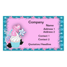 Cupcake and lollipops business card