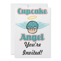 cupcake angel custom invitation