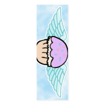 cupcake angel no text bookmark business card template