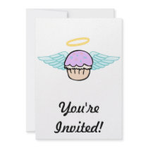 cupcake angel no text personalized invite