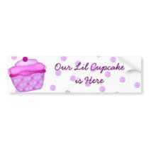 Cupcake Applique Banner/Bumper Sticker