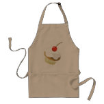 Cupcake apron in creme
