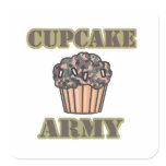 Cupcake Army Square Stickers