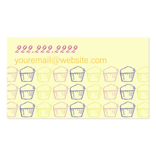 Cupcake Artist Business Cards (back side)